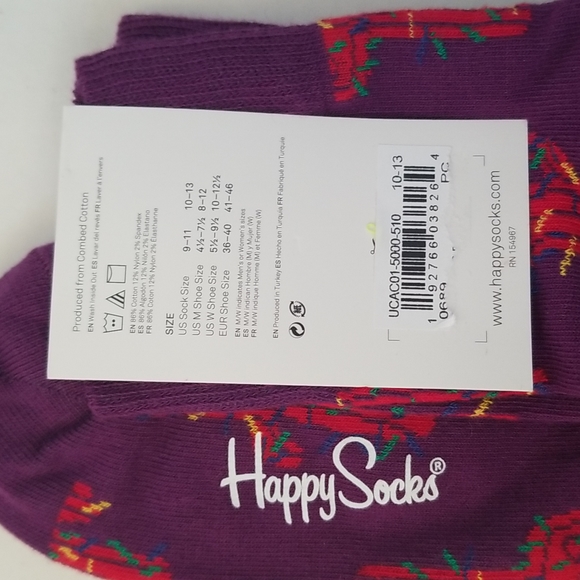 Happy Socks Cactus Socks NWT! Size Medium 8-12 - Picture 6 of 6